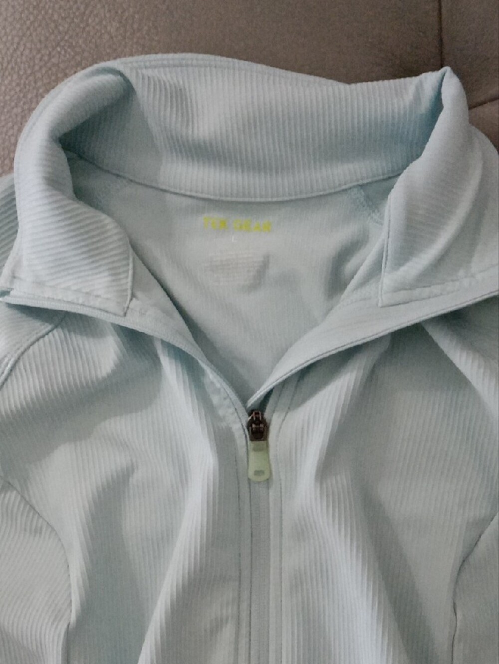 Light Blue Zip-Front Women's Athletic Jacket